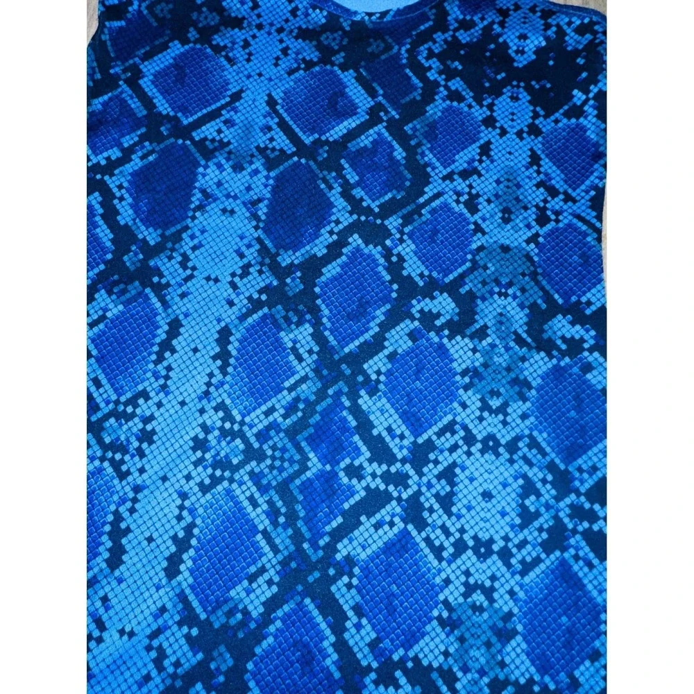 Lululemon Racerback Tank Top Blue Snakeskin Athletic Sleeveless 4 A5